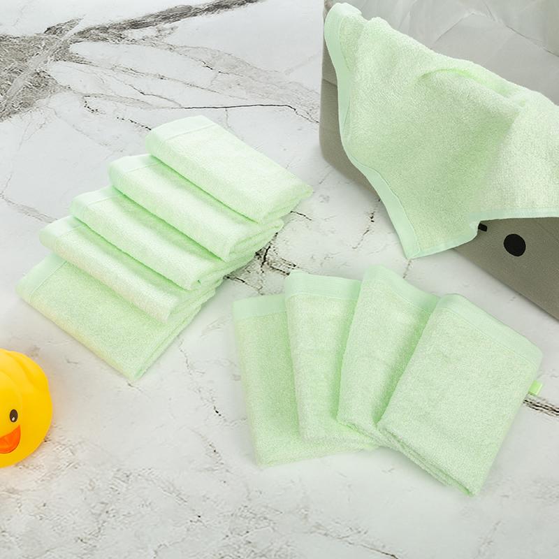 10pcs Soft and Breathable Bamboo Fiber Small Square Hand Towel for Kindergarten Children's Small Towel