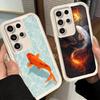 Чехол для телефона Samsung Galaxy S26 S25 Ultra S24 FE Золотой Карп Счастливый Кои Ракушка S23 Plus S22 + S21 S20 5G Мягкий Силикон Funda