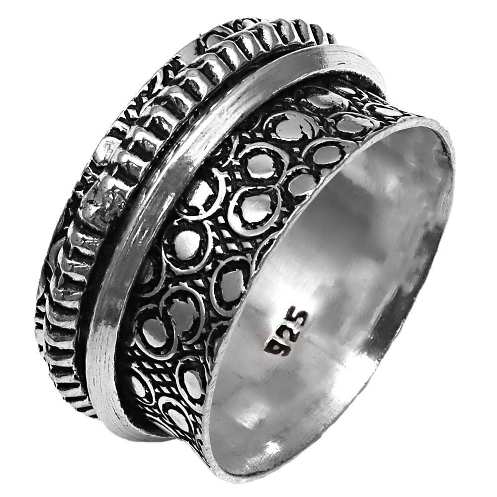 Серебряное кольцо-спиннер для женщин, четыре кольца-спиннера, серебряное ювелирное кольцо "10"