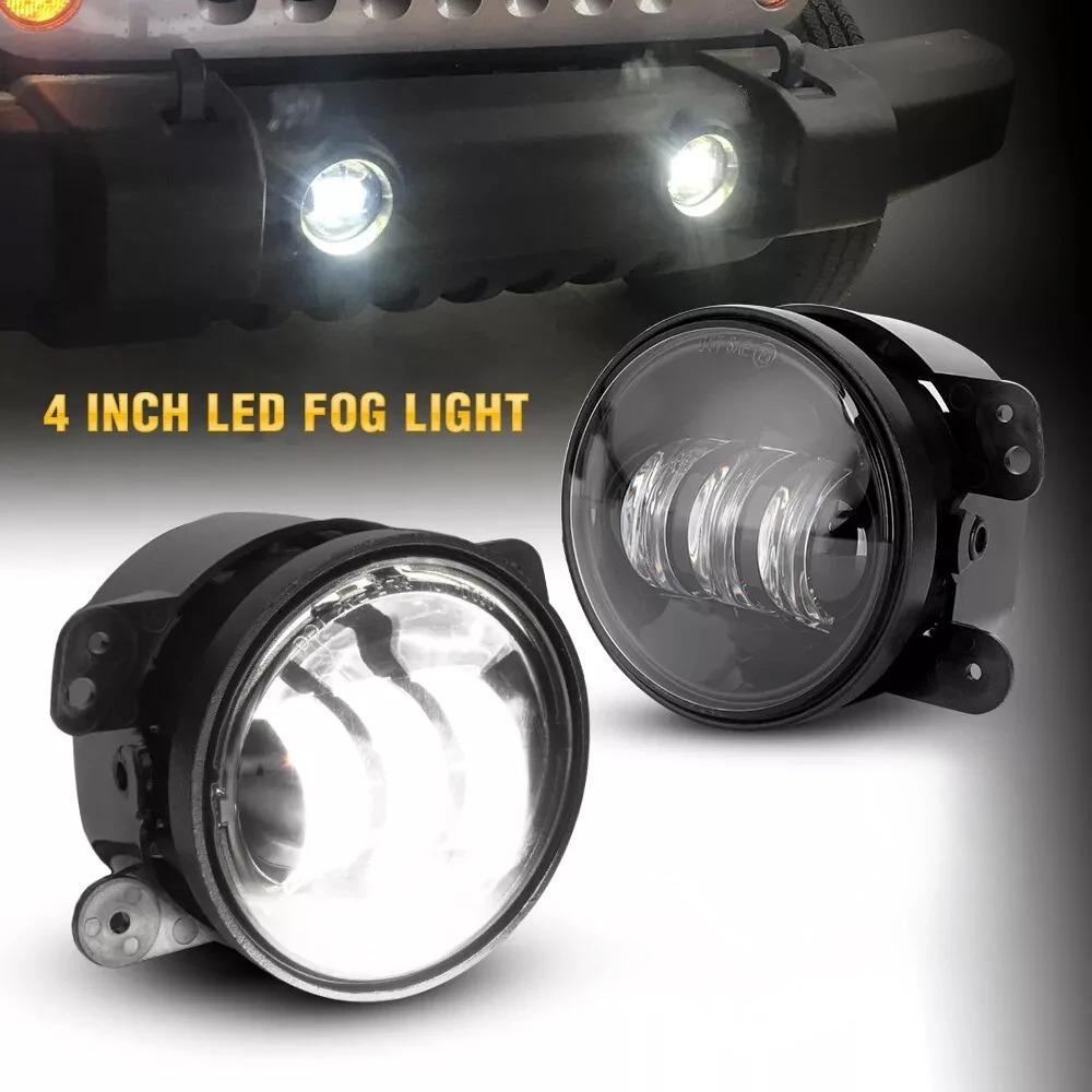 For Jeep Led Fog Lights 4 Inch Auxiliary Spoting Light Driving Light For Jeep JK Dodge Journey Off Road 4x4 Cars