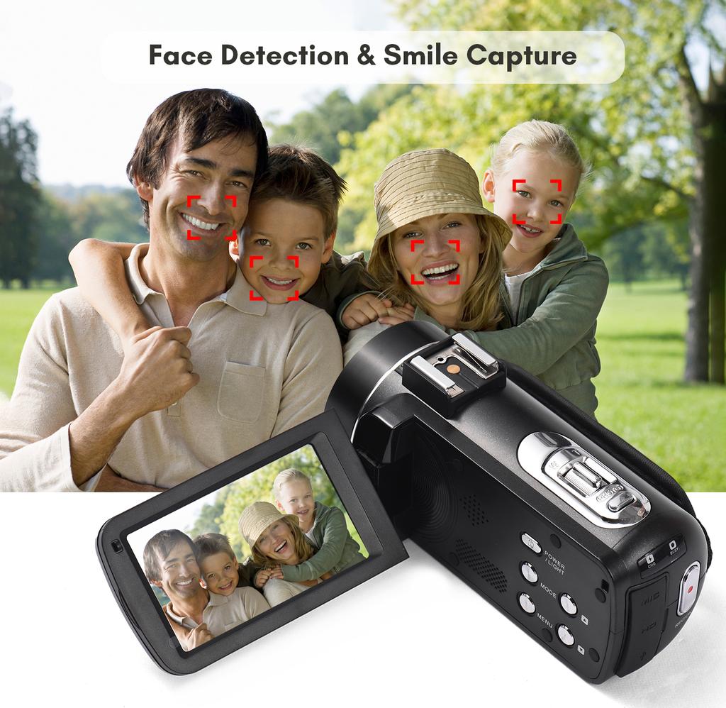 Andoer 2.7K Digital Video Camera Camcorder DV Recorder 48MP 16X Digital Zoom 3.0 Inch IPS Touch