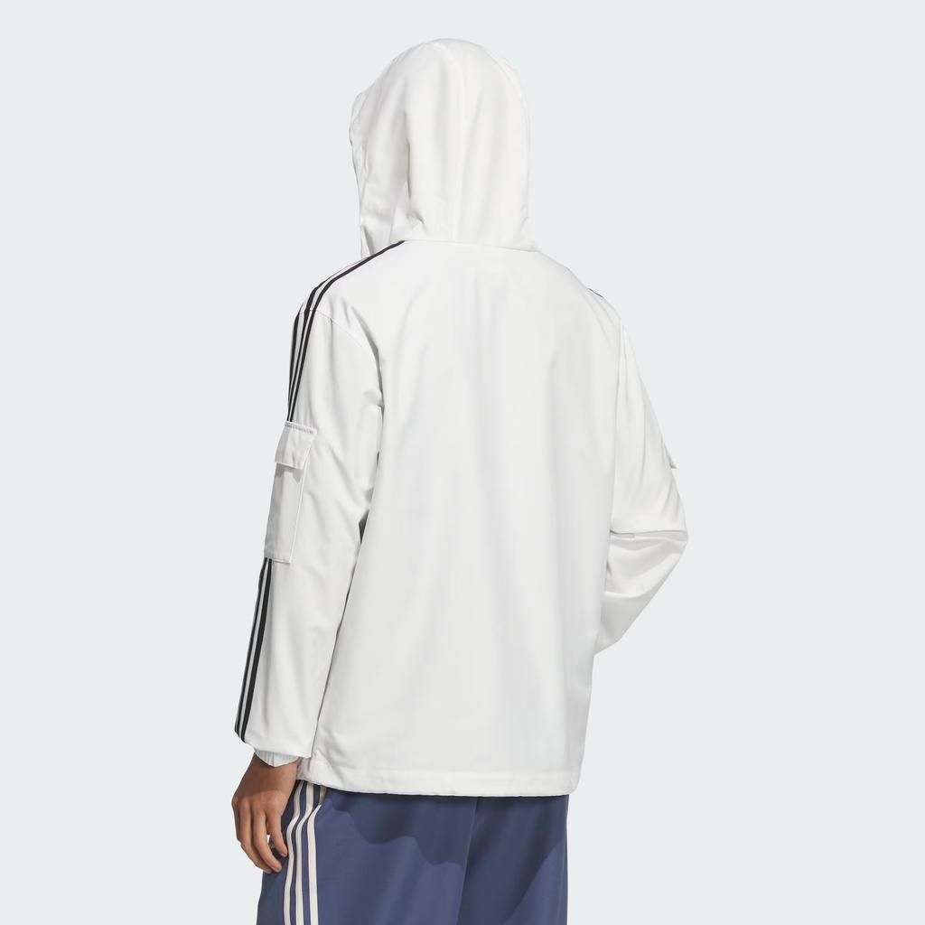 Adidas Originals Stag Track Casual Minimalist Versatile Hooded Jacket Unisex Jacket Bright-White KB1944