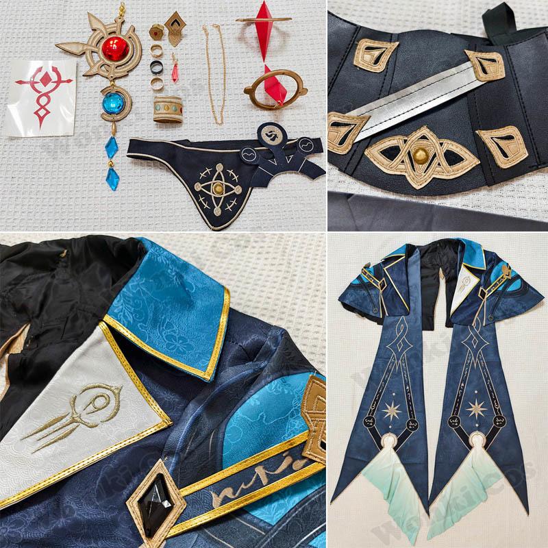 Star Rail Анахса Косплей Костюм Парик Волосы Для Игры Star Rail Наряды Анахса Косплей Обувь Ботинки Мужской Карнавальная Вечеринка Ролевая Игра