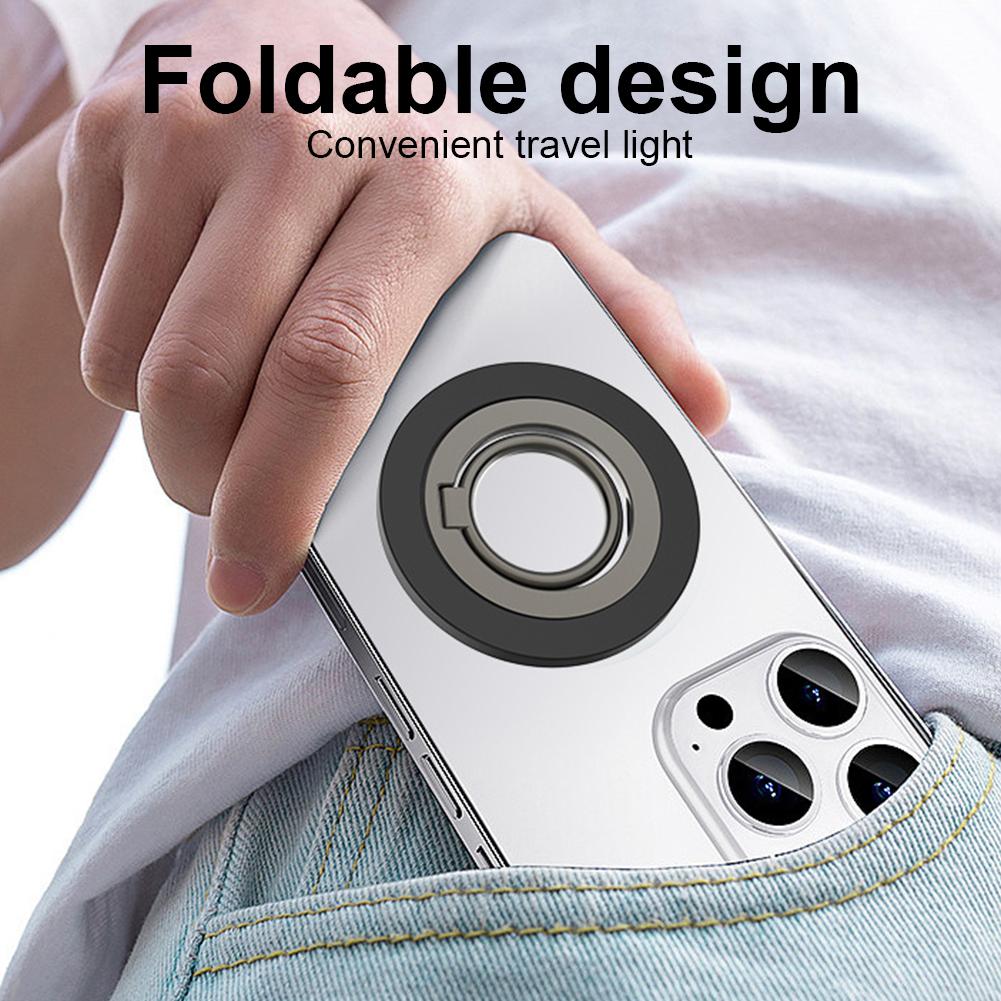 Магнитный держатель для телефона MagSafe Finger Ring Kickstand Metal Phone Grip для iPhone 15 14 13 12 Аксессуары для смартфонов