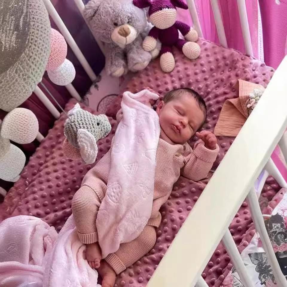 19inch Lifelike Reborn Toddler Bebe Doll Loulou Reborn Baby Soft Body Doll Toy Christmas Surprice Gifts Dolls Toy