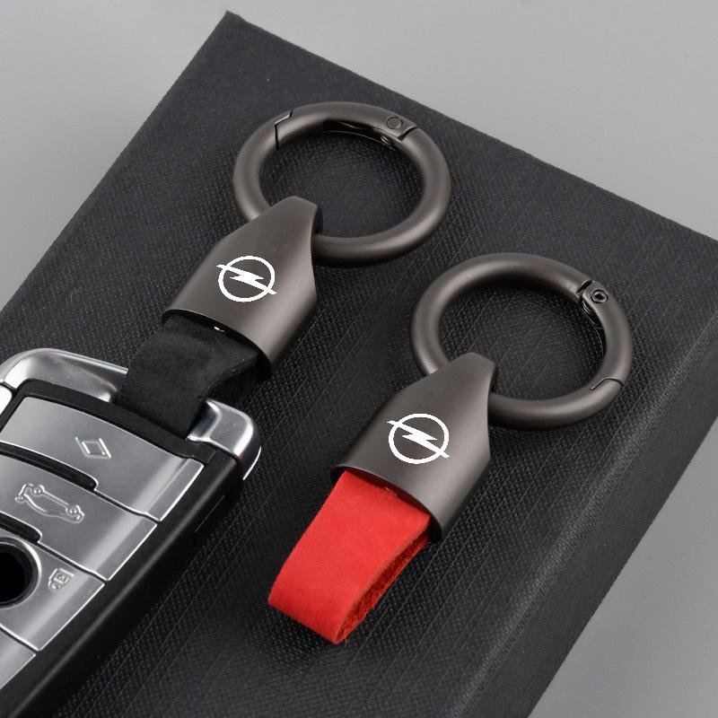 High-end Luxury Men Women Leather/Metal Key Chain Fashion Keychain Key Ring For Opel Corsa D Astra Insignia Combo OPC Vauxhall