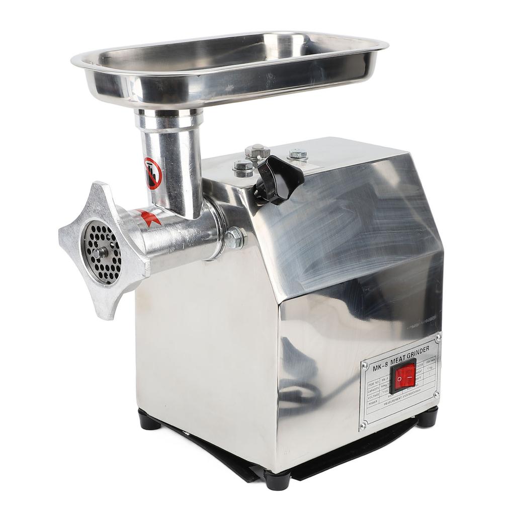 Electric Meat Grinder Commercial Meat Mincer Aluminum Alloy Multifunctional Food Processor Silver