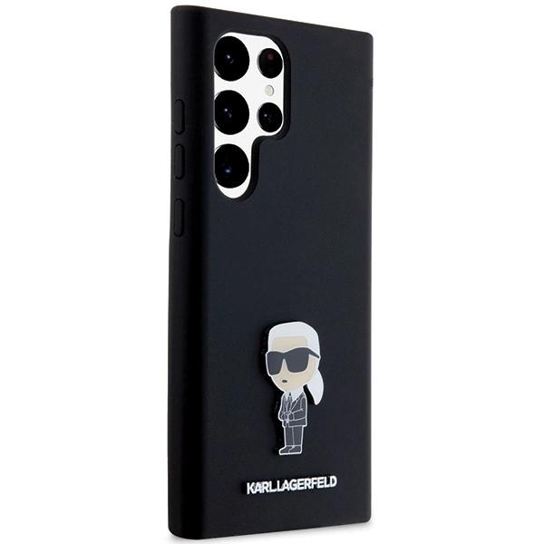 Karl Lagerfeld Силиконовый чехол Ikonik Metal Pin для Samsung Galaxy S24 Ultra - черный