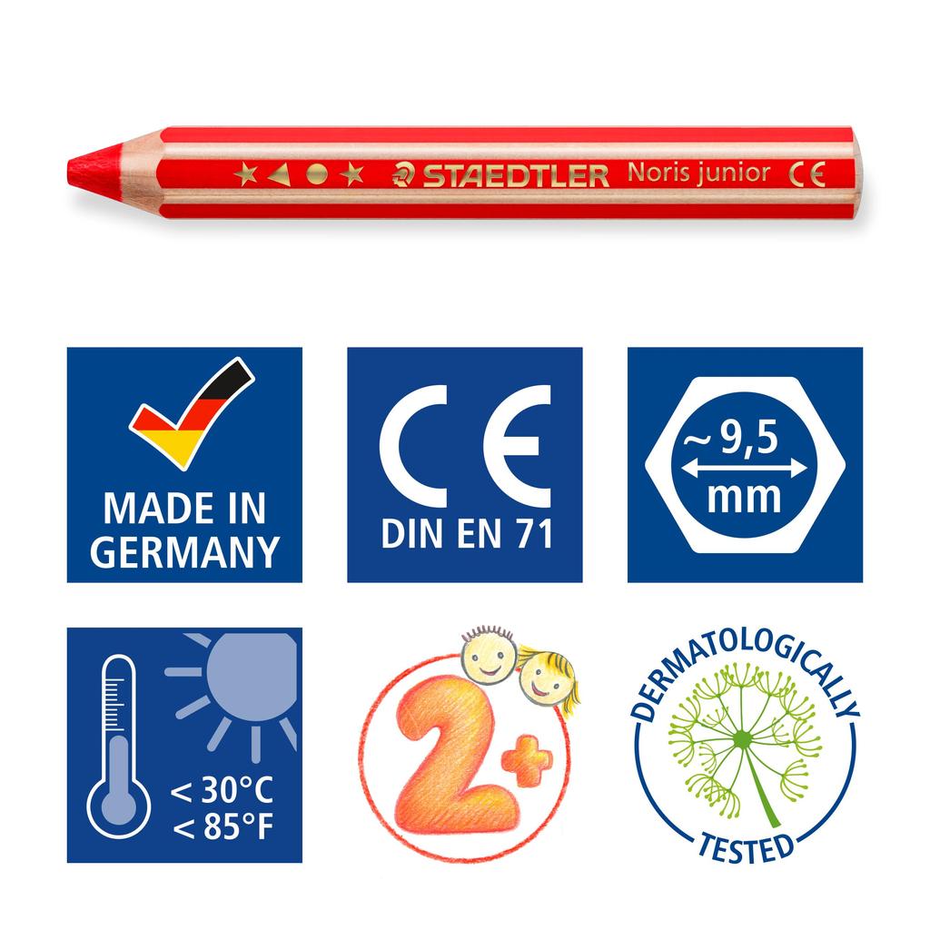 STAEDTLER Цветной карандаш Norris Junior 18 цветов Акварельный карандаш 140 C18