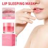 Маска для сна - Глубоко увлажняющий бальзам для губ для сухих, потрескавшихся губ, отбеливающий, придающий объем, нежное увлажнение, отшелушивающий (Ягода)