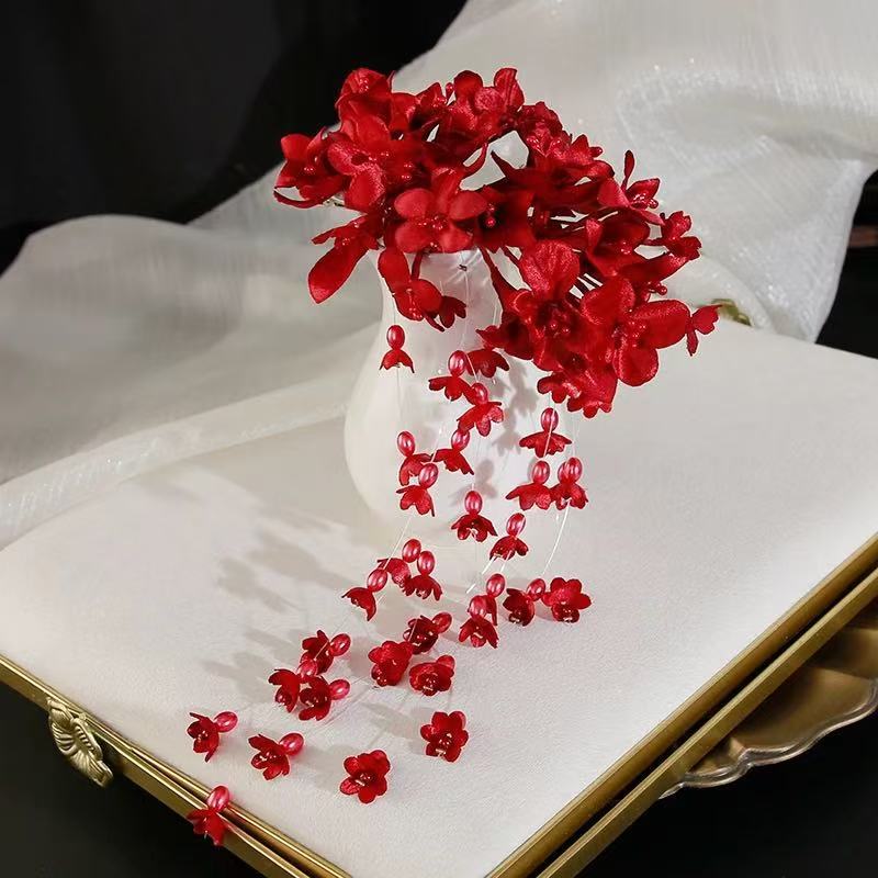Korean Style Headdress Convallaria Flowers Handmade Tassel Hairpin Vintage Wedding Dress Hair Accessories Mori Bridal Accessories Wedding Headwear