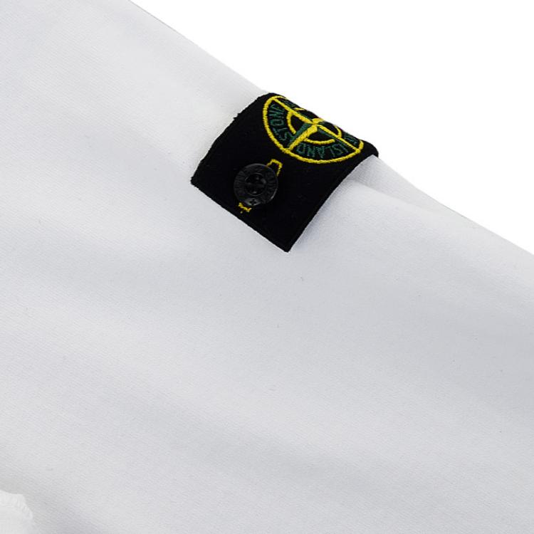 STONE ISLAND Толстовка с логотипом, с длинным рукавом, пуловер, детские толстовки, белая, 761661640-V0001