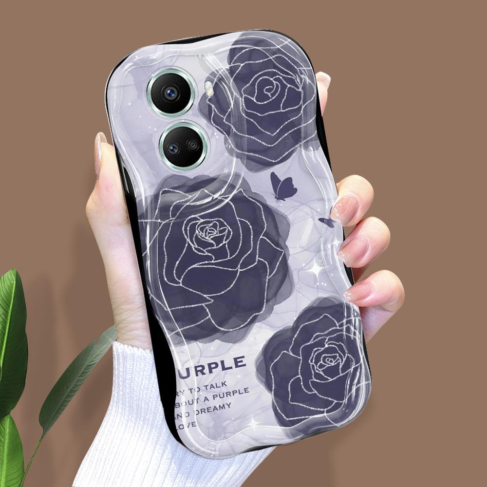 Для Honor 90 Lite P30 Pro Infinix Hot 30 40 40i 40 Pro Smart 8 Pro Vivo V29e V30e Rose Flowers Cream Texture Мягкий силиконовый чехол для защиты линз