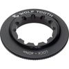 Зажимной болт ротора Wolf Tooth Centerlock, внутренняя шлицевая гайка, совместим с 9-мм эксцентриком и 12-мм сквозными осями - Черный, Зубчатый,