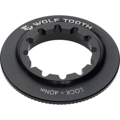 Зажимной болт ротора Wolf Tooth Centerlock, внутренняя шлицевая гайка, совместим с 9-мм эксцентриком и 12-мм сквозными осями - Черный, Зубчатый,