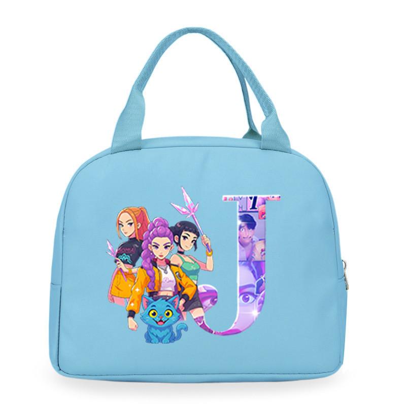 Детские Девочки Kpop Руми Зои Мира Дерпи Саджабойс С Принтом Студенческие Водонепроницаемые Сумки для Еды Ланч-бокса Повседневные Сумки