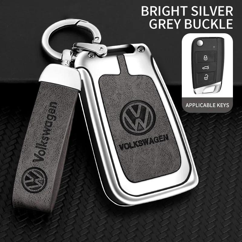 Для VW Кожаный Чехол-Оболочка для Брелока Автомобильного Ключа Для Volkswagen VW Polo Golf 7 MK7 Tiguan Passat Jetta E-golf Брелок Аксессуар