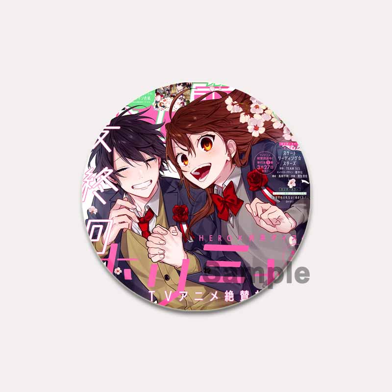 32/44/58 мм Love Anime Horimiya Значки на рюкзаке Аксессуары Miyamura Izumi Hori Kyouko Мультфильм Броши для одежды Сумка Декор Подарки Булавки