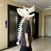 3D реалистичный костюм скелета динозавра мягкая дышащая маска-шлем скелета динозавра наполнитель из полипропиленового хлопка плюшевая шапка динозавра для вечеринки