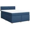 Maison Exclusive - Sommier à lattes de lit avec matelas Bleu 140x200 cm Tissu