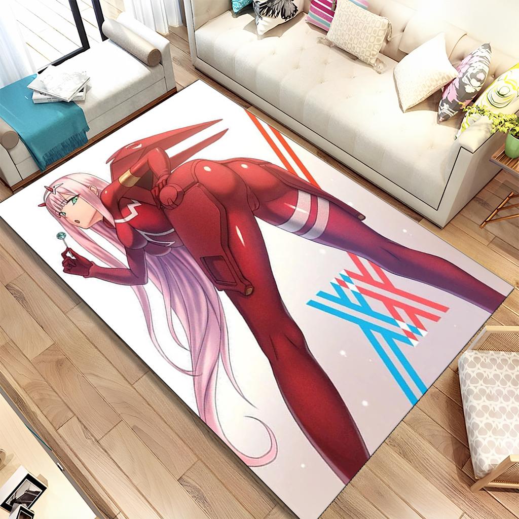 Сексуальный коврик для девочек Zero Two DARLING In FRANXX, ковер для дома, гостиной, спальни, дивана, коврик для двери, детский нескользящий напольный коврик, подарок