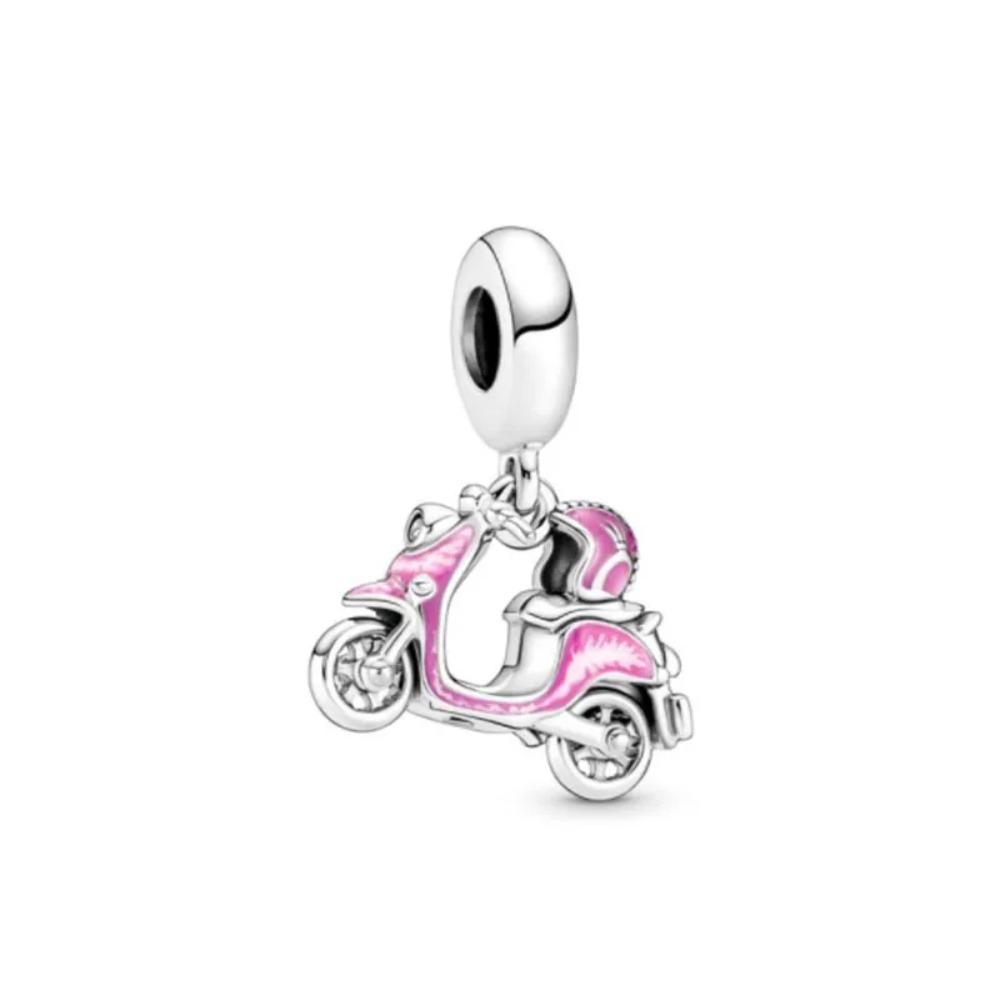 925 Silver Plated Blue Butterfly Charm Bead for DIY Jewelry Making Fit Bracelet Women Fashion Pendant