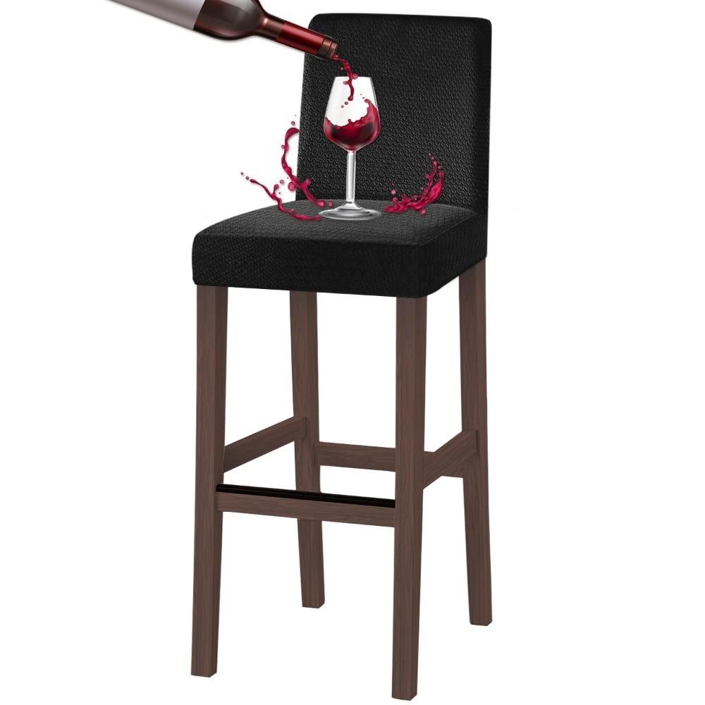 Elastic Stretch Bar Stool Seat Covers Short Back Chair Protectors Durable Slipcovers Household