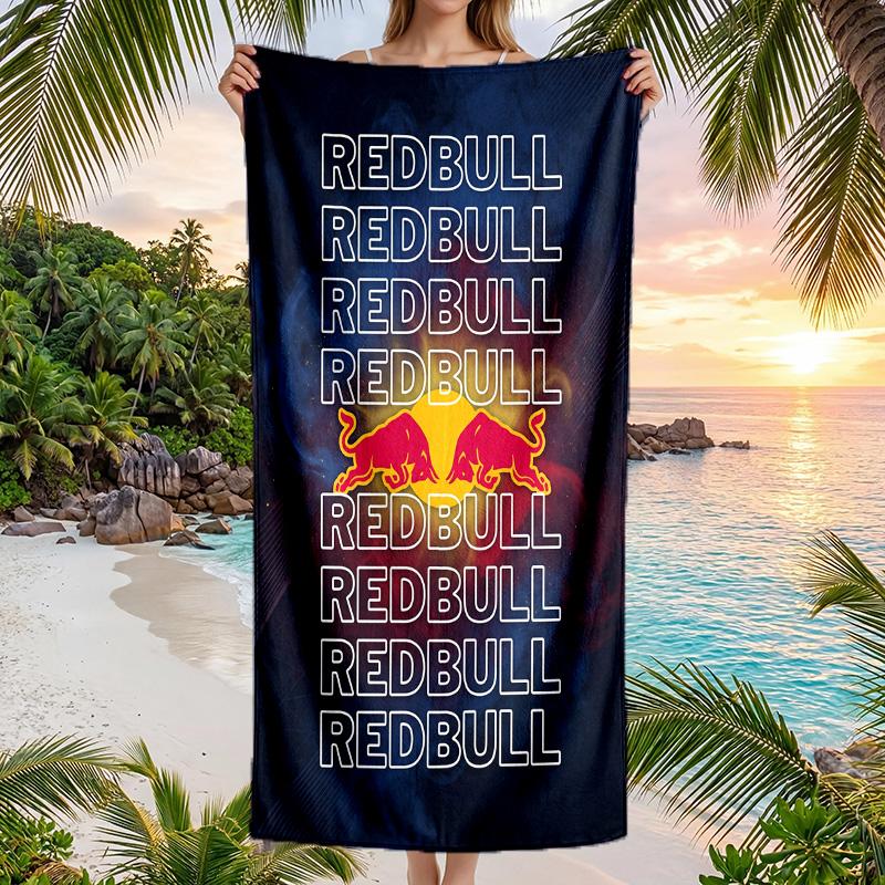 Red Bull Racing Модное пляжное полотенце Портативное мягкое быстросохнущее полотенце для плавания, кемпинга, отпуска