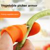 Thumb Cutter Fruit Vegetable Picking Cutter Set Silicone Finger Cots Pruning Portable Garden Tool for Strawberry Grape Branches