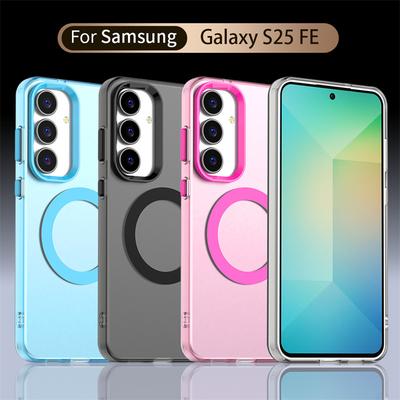 Магнитный чехол для Samsung Galaxy S25 FE 5G с поддержкой беспроводной зарядки Magsafe, матовый защитный чехол для телефона из поликарбоната для Samsung Galaxy S25 FE
