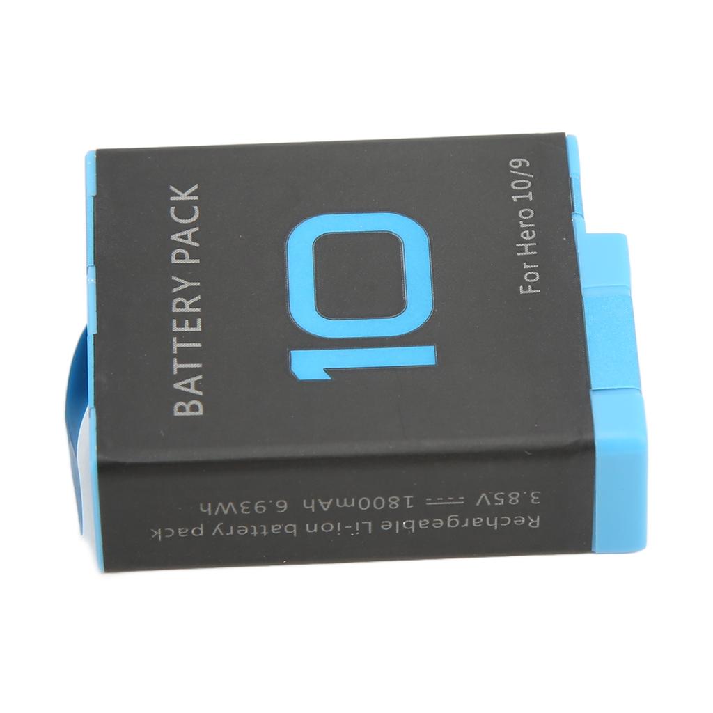 Rechargable Battery for Hero 10 9 Black Lithium Battery 1800mAh High Capacity Action Camera
