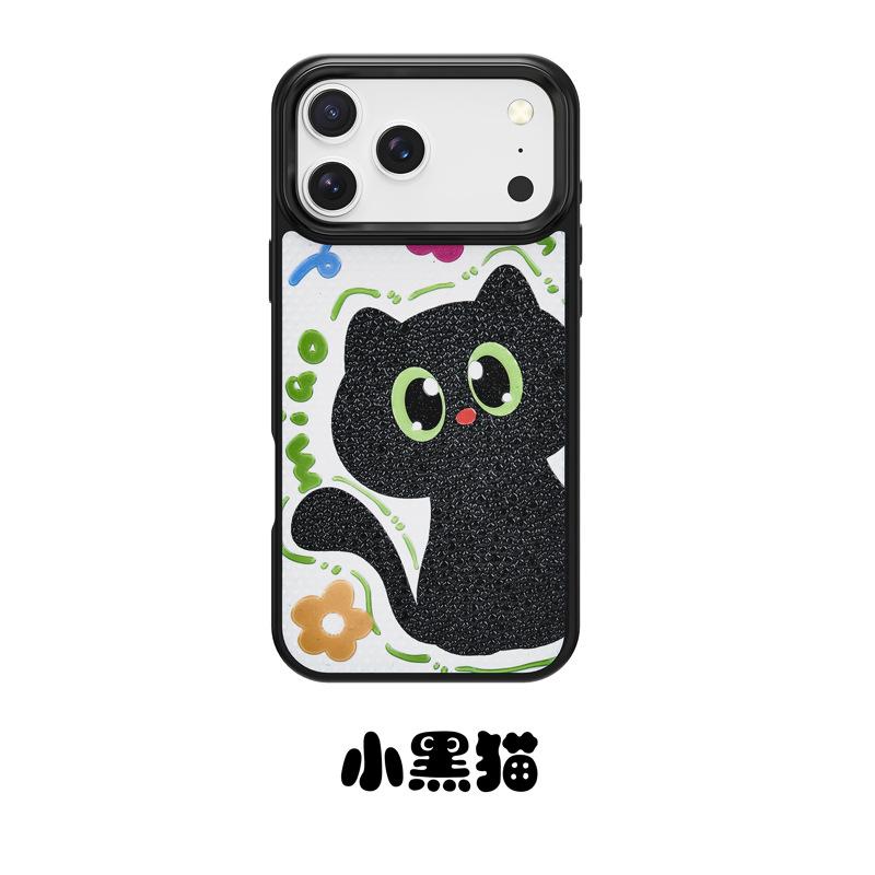Мультяшный чехол для iPhone 15/16, милый чехол для мобильного телефона, настраиваемый защитный чехол Apple 17Pro с защитой от падений.