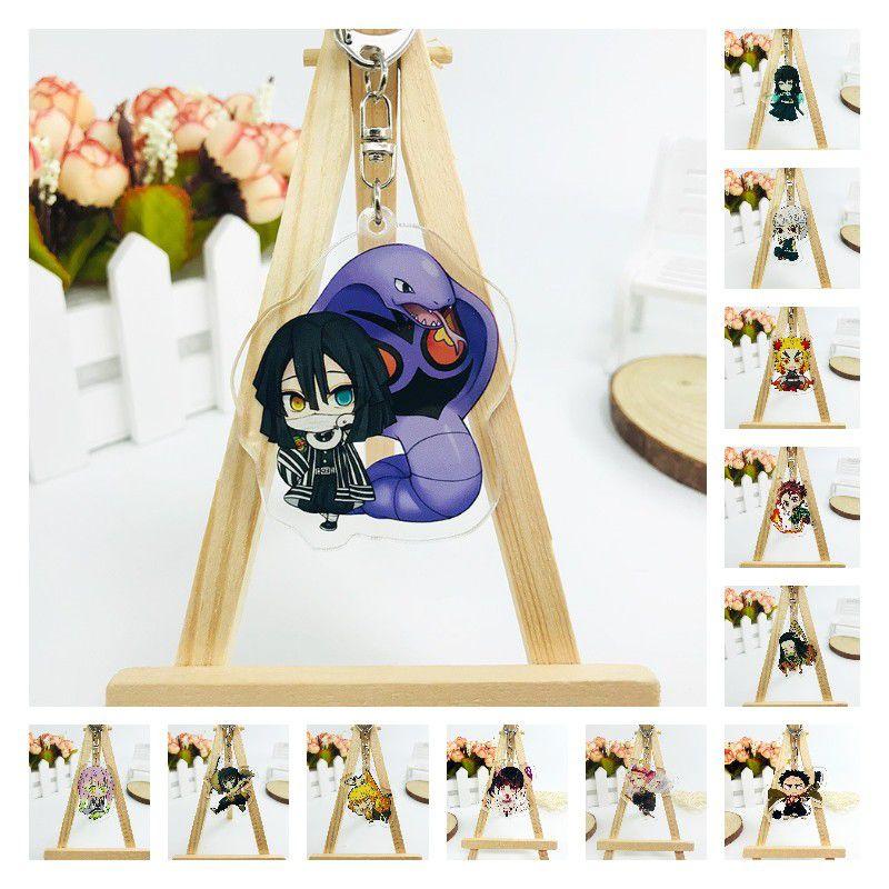 Высококачественный акриловый брелок Demon Slayer Kimetsu No Yaiba с двусторонней HD-печатью