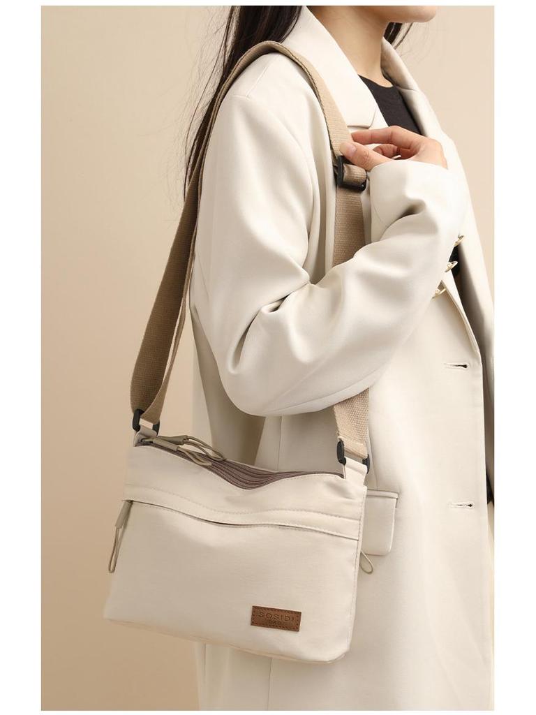 Легкая женская нейлоновая водонепроницаемая сумка кроссбоди - Повседневная, многослойная, портативная, модная маленькая квадратная сумка