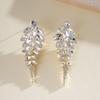 Silver Needle Tassel Earrings Full Drill Dangle Earrings Fashion Zircon Earrings  Elegant Occasions