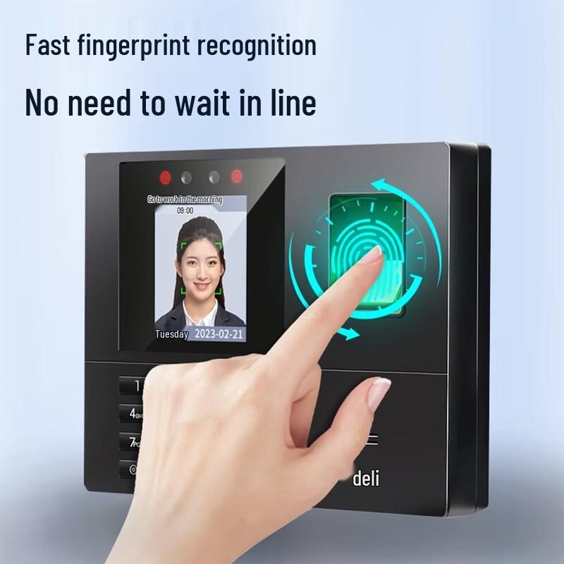 Deli AH21 Cloud Biometric Attendance Machine CN plug (adapter included)