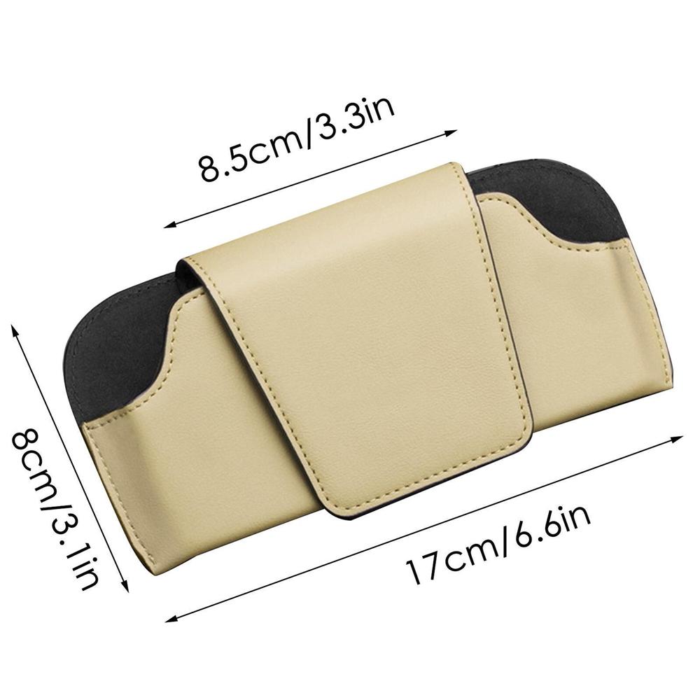 Автомобильный солнцезащитный козырек, держатель для солнцезащитных очков, зажим для очков, кожаный чехол для хранения