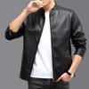 Leather Jacket Men's Slim Fit Motorcycle Leather Jacket Baseball Jacket