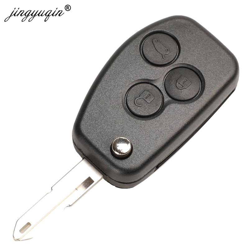 Jingyuqin 10 шт. VAC102 Ne72 Модифицированный корпус ключа для Renault Dacia Modus Logan Clio Espace Nissan 2/3-кнопочный складной корпус пульта ДУ