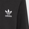 adidas Свитшот с принтом логотипа Originals Trefoil, с молнией на половину высоты, с воротником-стойкой, для детей, черный HK0336