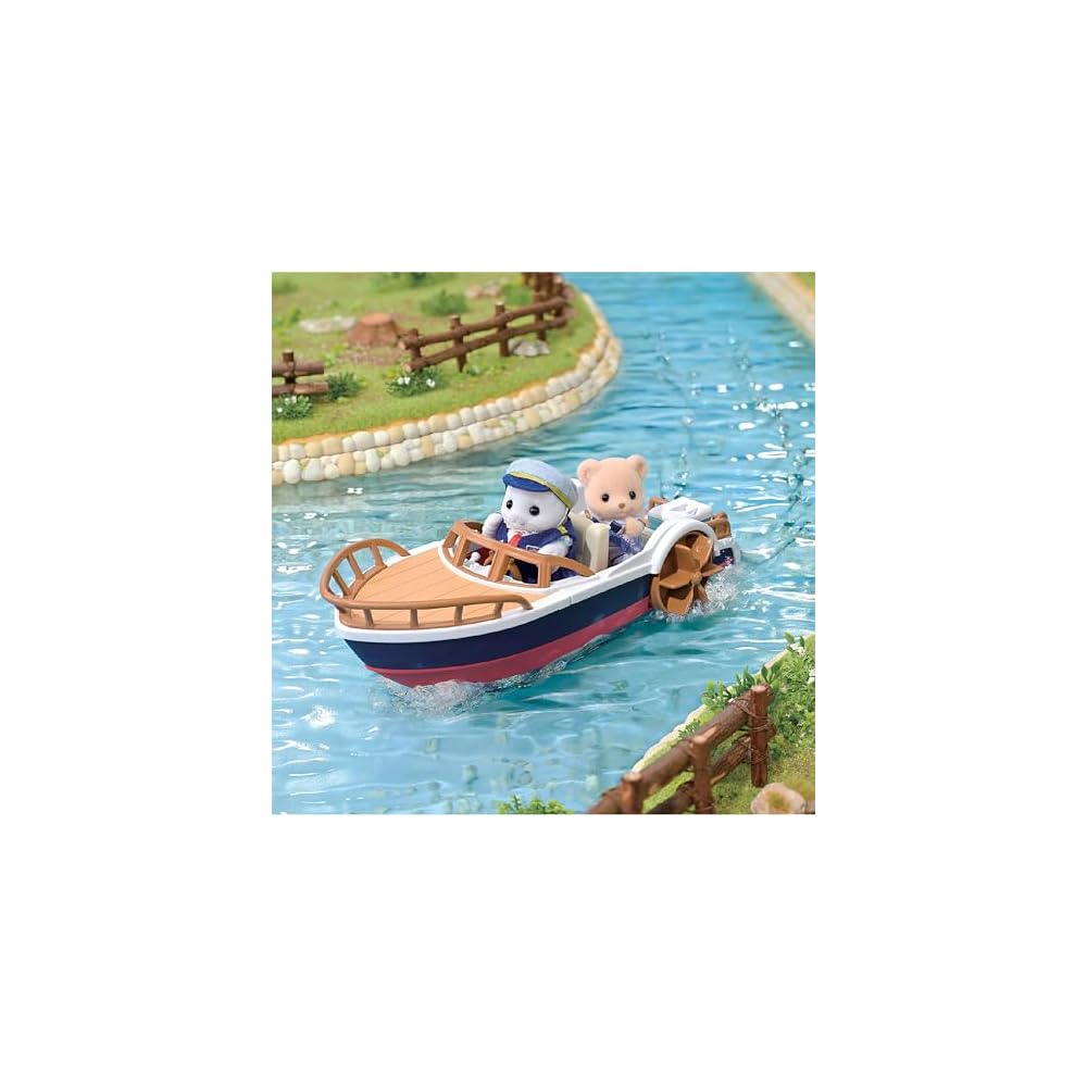 Sylvanian Families Увлекательный набор «Лодка Капитана Тюленя» V-08 Игрушка для кукольного домика от 3 лет