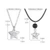 Punk Charms Pentagram Swirl Pendant Necklace For Women Goth Star Spiral Necklaces Y2K Jewelry Accessories Friends Gift
