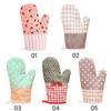 Kitchen Anti-Scalding Heat Resistant Cotton Oven Mitts Non-Slip Insulation Gloves