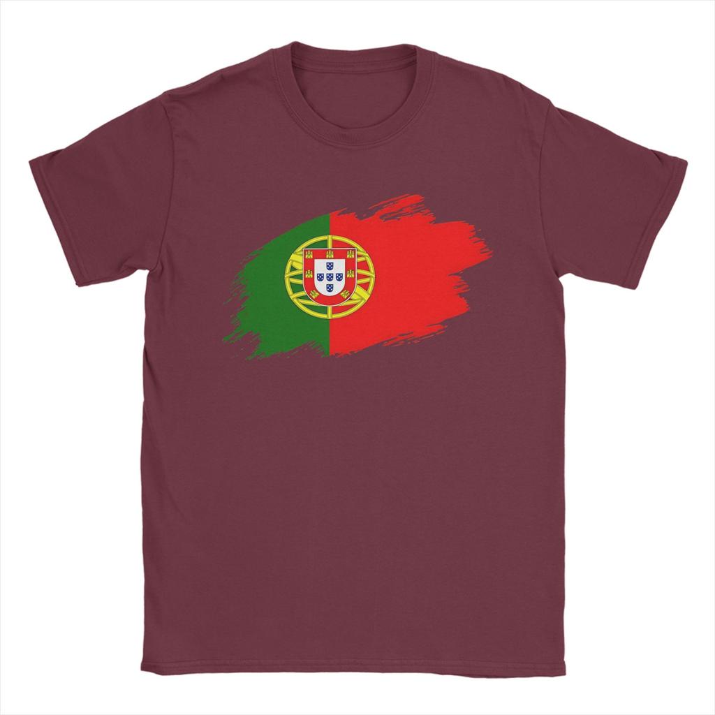 Portugal Portuguese ensign flag Unisex T Shirts Amazing Tees Short Sleeve Crewneck TShirts Pure Cotton Printing Clothing