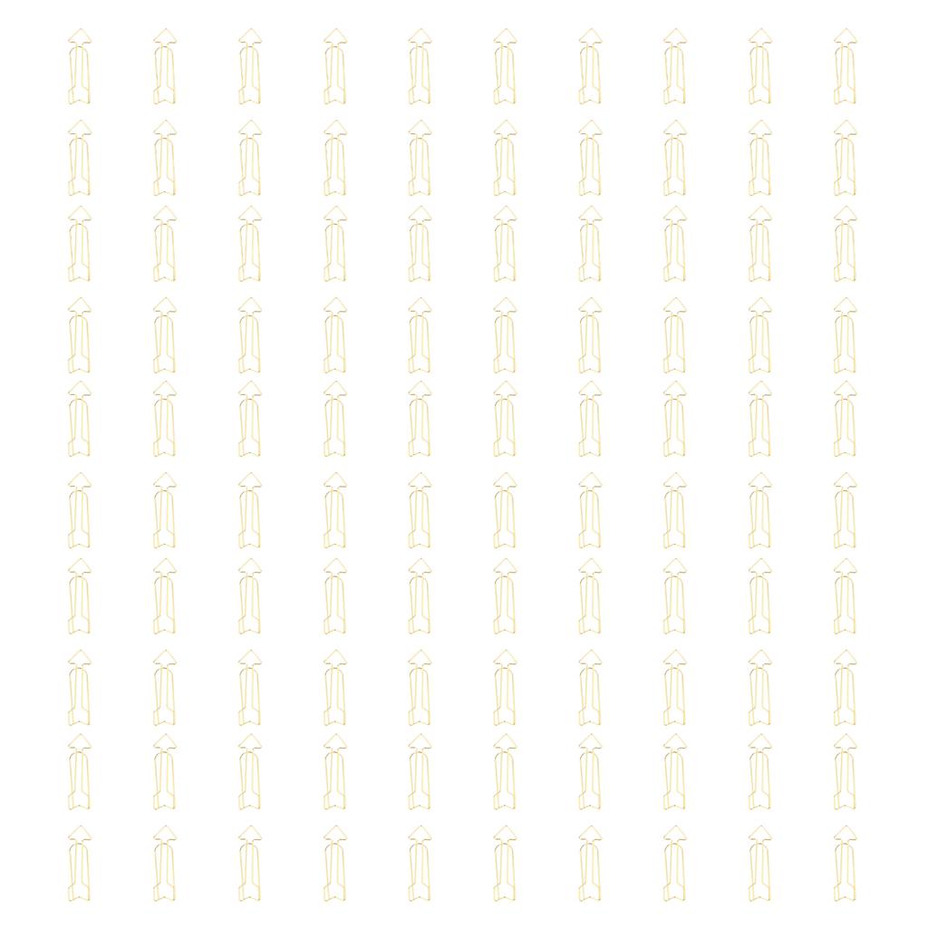 100Pcs Funny Planner Clips Innovative Cute Design Anti Rust Electroplating Process Gold Paper Clips for Office Home