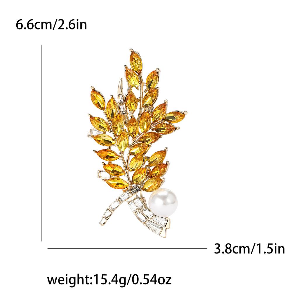 Модная роскошная брошь в виде колоса пшеницы из сплава с четырьмя головками, женское платье, брошь-украшение в виде чеонгсама