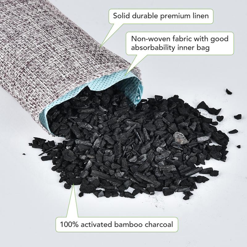 10/20/30Pcs Natural Bamboo Charcoal Bags Fresher Air Purifying Activated Charcoal Odor Absorber Moisture for Car Closet Shoe Pet
