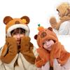 New Hight Quality Capybara Cartoon Scarf  Hat  Super Soft Stuffed Warm In Winter Children Funny Girl Birthday Gifts
