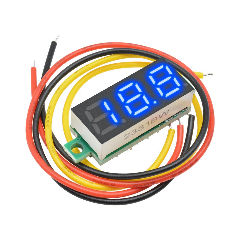 0,28 дюйма 0,28" 2 / 3 провода Цифровой вольтметр Синий/Красный/Зеленый/Желтый светодиодный дисплей Постоянный ток 0-100 В Постоянный ток 3,7-30 В Светодиодная панель Вольтметр