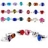 20Pcs Wholesale Crystal  Mixed Rings Bulk Finger Ring Band Jewelry